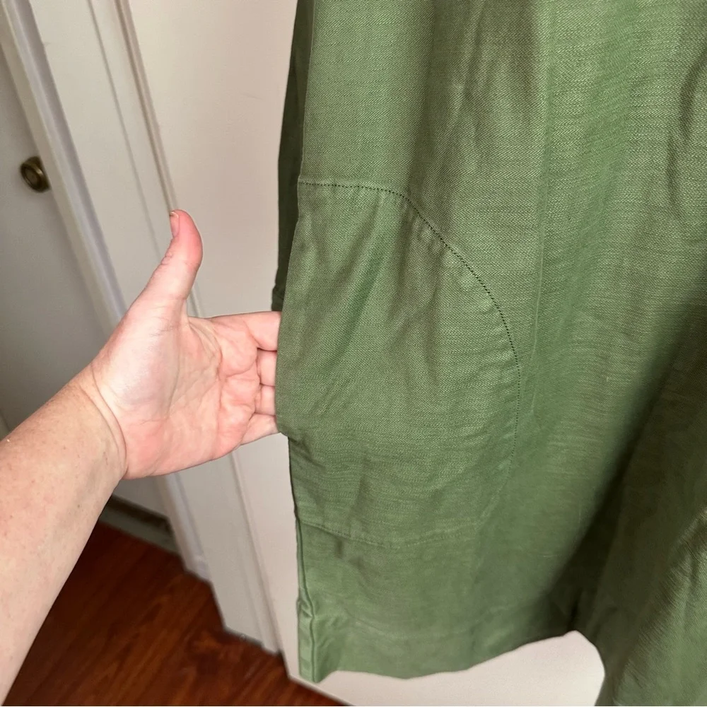 Faherty Army Green Stretch Surplus Utility Inspired Dress In Fatigue Mod NWT S